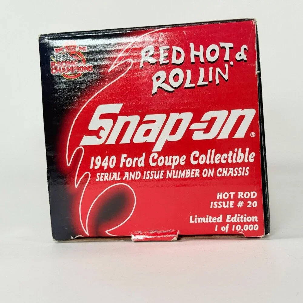 Racing Champions Snap on 1940 Ford Coupe Red Hot & Rollin Nostalgia 1:24 Scale